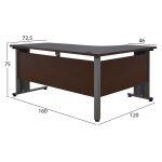 Γραφειο Επαγγελματικο Valden HM2043.02L Wenge Αριστερη Γωνια 160x120 - Image 2