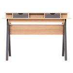 Γραφειο Rexin HM18290 Μελαμινη Σε Sonama-Γκρι 120x19-59x75-85,5υυεκ. - Image 3