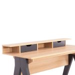 Γραφειο Rexin HM18290 Μελαμινη Σε Sonama-Γκρι 120x19-59x75-85,5υυεκ. - Image 6