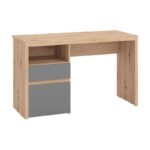 Γραφειο Hipatia 2f Lp Artisan-Γκρι Γραφιτης Χρωμα 127x51x77εκ