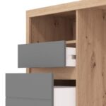 Γραφειο Hipatia 2f Lp Artisan-Γκρι Γραφιτης Χρωμα 127x51x77εκ - Image 5