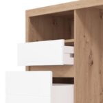 Γραφειο Hipatia 2f Lp Artisan-Λευκο Χρωμα 127x51x77εκ - Image 5