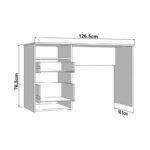 Γραφειο Hipatia 2f Lp Artisan-Λευκο Χρωμα 127x51x77εκ - Image 6