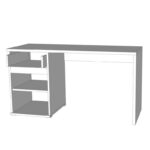 Γραφειο Jan Sonoma/Λευκο 130x50x75,5εκ - Image 4