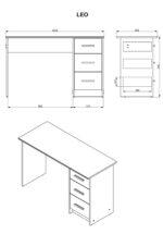 Γραφειο Leo Artisan Oak 121x50x75εκ - Image 6
