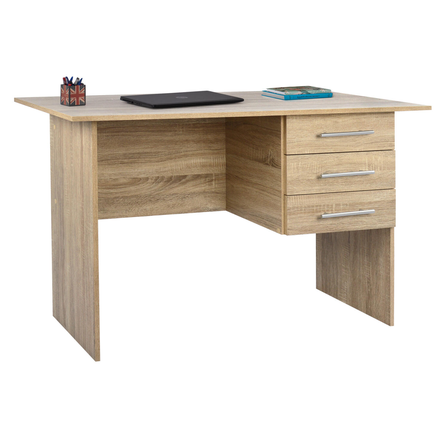 grafeio-melaminis-fb9202902-me-3-syrtari Γραφειο Μελαμινης Ensley HM2029.02 Με 3 Συρταρια Sonama 120x60x76 Εκ. - Image 1