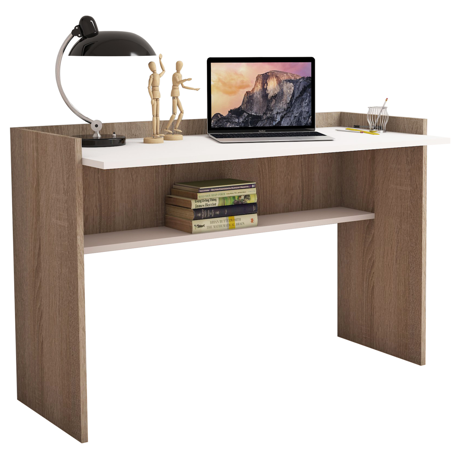 grafeio-melaminis-sonama-leyko-118x58x80 Γραφειο Μελαμινης Sonama Λευκο Classiker 118x58x80υεκ.hm9227.12 - Image 1