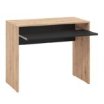 Γραφειο Paris Artisan Oak-Μαυρο 90x45x74εκ Prs - Image 3