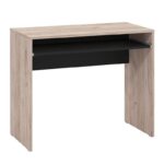 Γραφειο Paris Grey Oak-Μαυρο 90x45x74εκ Prs