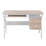 Γραφειο Vitino HM2130.01 Μελαμινη-Μεταλλο Σε Sonama-Λευκο 120x60x76εκ. - Image 3