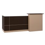 Γραφειο Υποδοχης Dalton HM2068.01 Μελαμινη Σε Wenge-Μπεζ 240x80x106υεκ.