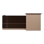 Γραφειο Υποδοχης Dalton HM2068.01 Μελαμινη Σε Wenge-Μπεζ 240x80x106υεκ. - Image 4
