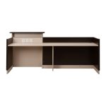 Γραφειο Υποδοχης Dalton HM2068.01 Μελαμινη Σε Wenge-Μπεζ 240x80x106υεκ. - Image 5