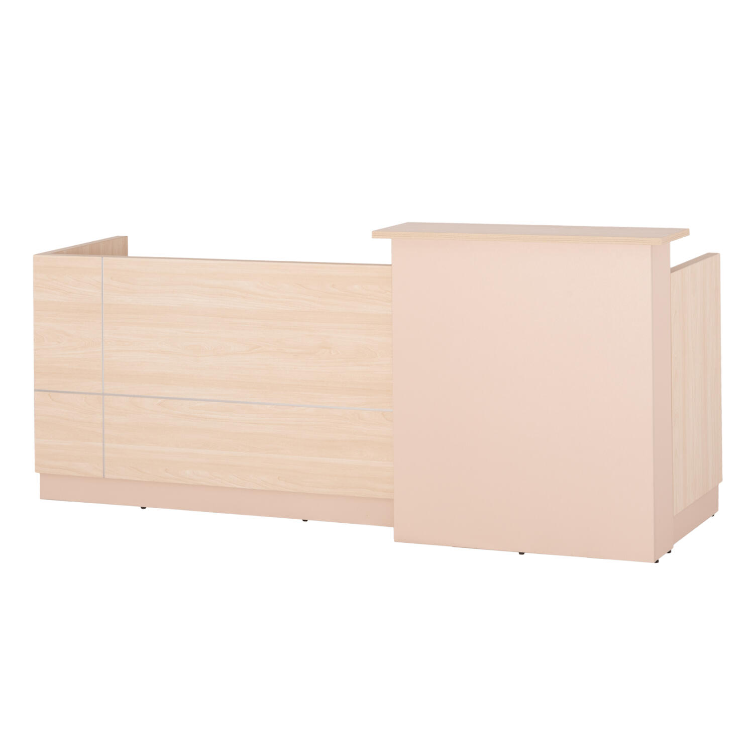 grafeio-ypodochis-fb9206802-melamini-se- Γραφειο Υποδοχης Dalton HM2068.02 Μελαμινη Σε Sonama-Μπεζ 240x80x106υεκ. - Image 1