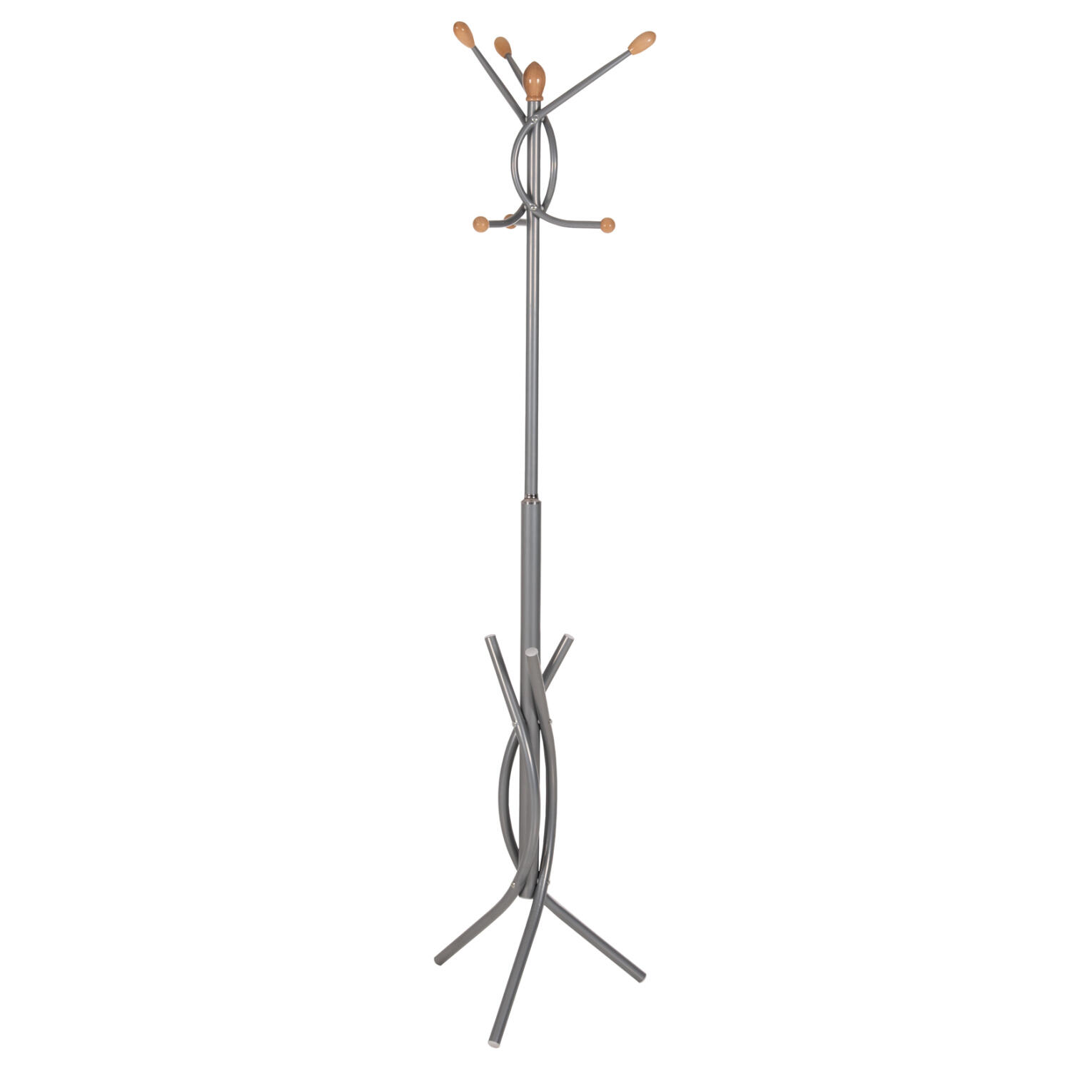 kalogeros-metallikos-fb9957540-se-asimi- Καλογερος Μεταλλικος HM9575.40 Σε Ασημι χρωμα-7 Σημεια Κρεμασης 41x41x176y Εκ. - Image 1