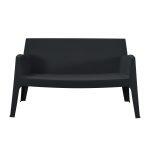 Καναπες 2-θεσιος Πολυπροπυλενιου Sleek HM6366.02 Χρωμα Μαυρο 133x68x73υεκ. - Image 3
