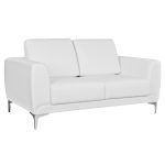 Καναπες 2θεσιος Kενζιε HM3121.22 Με Λευκο PU 142x81x81 Εκ.