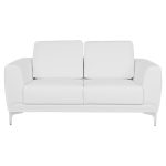 Καναπες 2θεσιος Kενζιε HM3121.22 Με Λευκο PU 142x81x81 Εκ. - Image 3