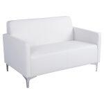 Καναπες 2θεσιος Nellie HM3159.22 Με Λευκο PU 113x71x71υ Εκ.