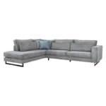 Καναπες Αριστερη Γωνια Fylliana New Anvers Γκρι Χρωμα 303x228x86εκ