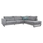 Καναπες Δεξια Γωνια Fylliana New Anvers Γκρι Χρωμα 303x228x86εκ