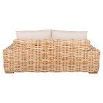 Καναπες 2-θεσιος Tropel HM9809 Ξυλο Mango-Rattan Φυσικο-Λευκα Μαξιλαρια 192x88x70-85υεκ. - Image 6