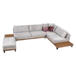 Καναπες Fylliana Filippa Δεξια Γωνια Ice Με Ροζ Μαξιλαρια 360x240εκ - Image 7