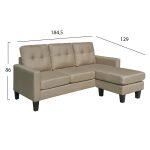 Καναπες Γωνια Αναστρεψιμη Meggy HM3297.03 Μπεζ Υφασμα 184,5x129x86yεκ. - Image 3