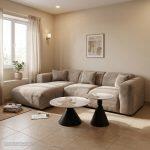 Καναπες Γωνια (Αριστερη) Bricken HM3275.01L Μπεζ Υφασμα 110-282x98-160x72υεκ. - Image 2