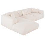 Καναπες Γωνια (Αριστερη) Bricken HM3275.02L Λευκο Υφασμα 110-282x98-160x72υεκ. - Image 7