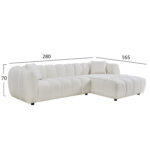 Καναπες Γωνια (Δεξια) Lykke HM3326.02R Εκρου Υφασμα 280x89-165(η γωνία)x70υεκ - Image 3