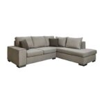 Καναπες Γωνια Δεξια Fylliana New Toulouse Mocca Υφασμα Με Taupe Μαξιλαρια 260x205x93εκ - Image 3