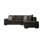 Καναπες Γωνια Δεξια Fylliana New Toulouse Taupe Υφασμα Με Mocca Μαξιλαρια 260x205x93εκ - Image 2