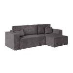 Καναπες Γωνια Fylliana New Isabella Γκρι Χρωμα Υφασματος 270x160x90εκ