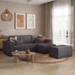 Καναπες Γωνια Fylliana New Isabella Γκρι Χρωμα Υφασματος 270x160x90εκ - Image 2