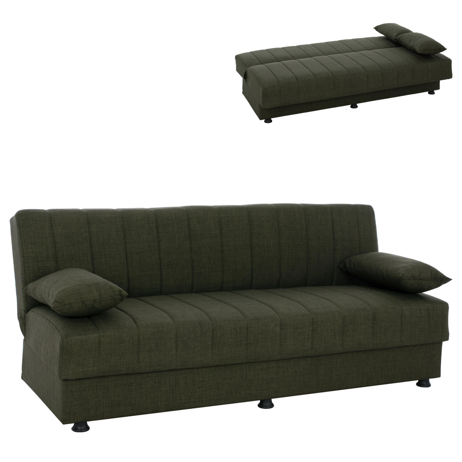 kanapes-krebati-andri-trithesios-dark-ol Καναπες Κρεβατι Andri Τριθεσιος Dark Olive HM3239.05 180x72x77 Εκ. - Image 1