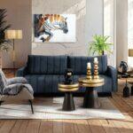 Καναπες Κρεβατι Fylliana Comfort Μπλε Χρωμα 235x104x80εκ - Image 2