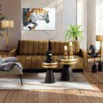 Καναπες Κρεβατι Fylliana Comfort Ωχρα Χρωμα 235x104x80εκ - Image 2