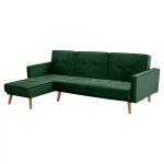 Καναπες Κρεβατι Γωνια Αναστρεψιμη Talia HM3153.03 Βελουδο Κυπαρισσι 267x153x85 Εκ.