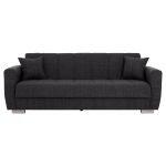 Καναπες Κρεβατι Polya Τριθεσιος HM3240.03 Γκρι 215x85x76υ Εκ. - Image 4