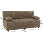 Καναπες Κρεβατι Andri Τριθεσιος Καφε HM3239.02 180x72x77υ Εκ. - Image 2