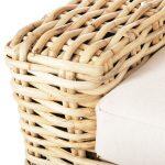 Καναπες Τριθεσιος Εξ.χωρου Tropel HM9808 Ξυλο Mango-Rattan Φυσικο-Λευκα Μαξιλαρια 216x88x85υεκ - Image 9