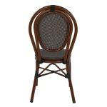 Καρεκλα Αλουμινιου Kason Bamboo Look Καφε Με Textline 40,5x56,5x89,5 Εκ. HM5026 - Image 6