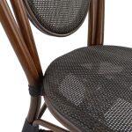 Καρεκλα Αλουμινιου Kason Bamboo Look Καφε Με Textline 40,5x56,5x89,5 Εκ. HM5026 - Image 8