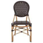 Καρεκλα Αλουμινιου Bamboo Look Με Καφε Pe Rattan HM5925.01 47x58x95yεκ. - Image 3