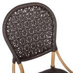 Καρεκλα Αλουμινιου Bamboo Look Με Καφε Pe Rattan HM5925.01 47x58x95yεκ. - Image 8
