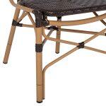 Καρεκλα Αλουμινιου Bamboo Look Με Καφε Pe Rattan HM5925.01 47x58x95yεκ. - Image 9
