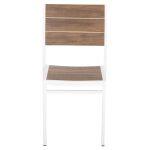 Καρεκλα Αλουμινιου Saga HM6063.01 Λευκη Με Polywood 46x52x86υεκ. - Image 3