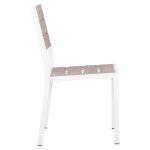 Καρεκλα Αλουμινιου Saga HM6063.01 Λευκη Με Polywood 46x52x86υεκ. - Image 4