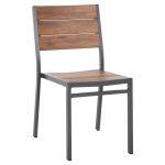 Καρεκλα Αλουμινιου Saga HM6063.02 Σκουρο Γκρι Με Polywood 46x52x86υεκ.
